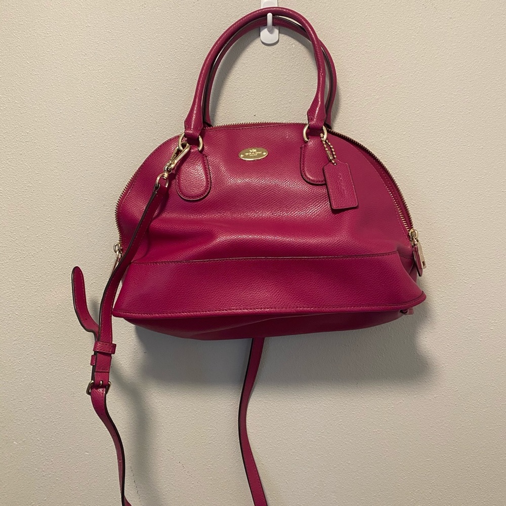 Raspberry coach purse Gem